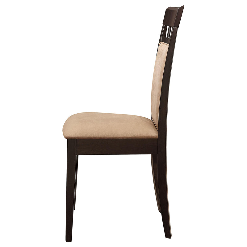  Coaster Furniture Gabriel 100773 Closed Back Dining Side Chair - Cappuccino (Set of 2) IMAGE 5