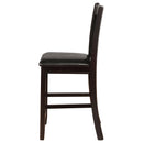 Coaster Furniture Lavon 102889 Wood Counter Chair - Black and Espresso (Set of 2) IMAGE 4