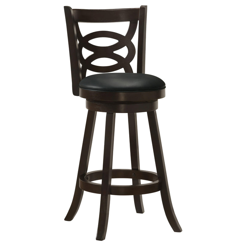 Coaster Furniture Calecita 101930 Wood Swivel Bar Stool - Cappuccino (Set of 2) IMAGE 2