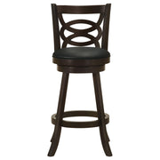 Coaster Furniture Calecita 101930 Wood Swivel Bar Stool - Cappuccino (Set of 2) IMAGE 3