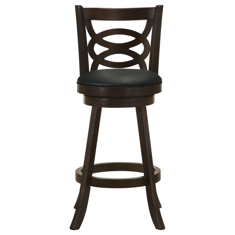 Coaster Furniture Calecita 101930 Wood Swivel Bar Stool - Cappuccino (Set of 2) IMAGE 3