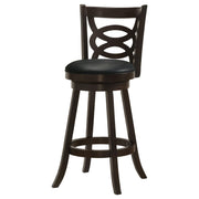 Coaster Furniture Calecita 101930 Wood Swivel Bar Stool - Cappuccino (Set of 2) IMAGE 4