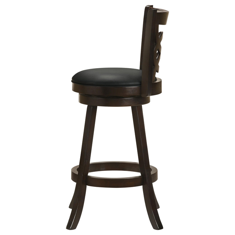 Coaster Furniture Calecita 101930 Wood Swivel Bar Stool - Cappuccino (Set of 2) IMAGE 5