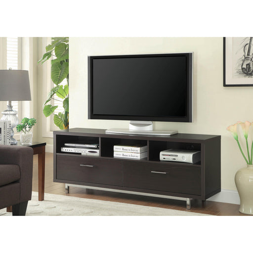  Coaster Furniture Casey 701973 2-Drawer Engineered Wood 60" TV Stand - Cappuccino IMAGE 2