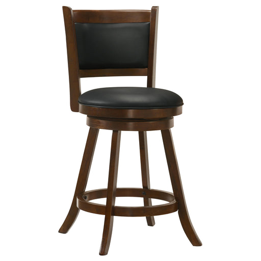  Coaster Furniture Broxton 101919 Upholstered Swivel Counter Chair - Chestnut (Set of 2) IMAGE 2