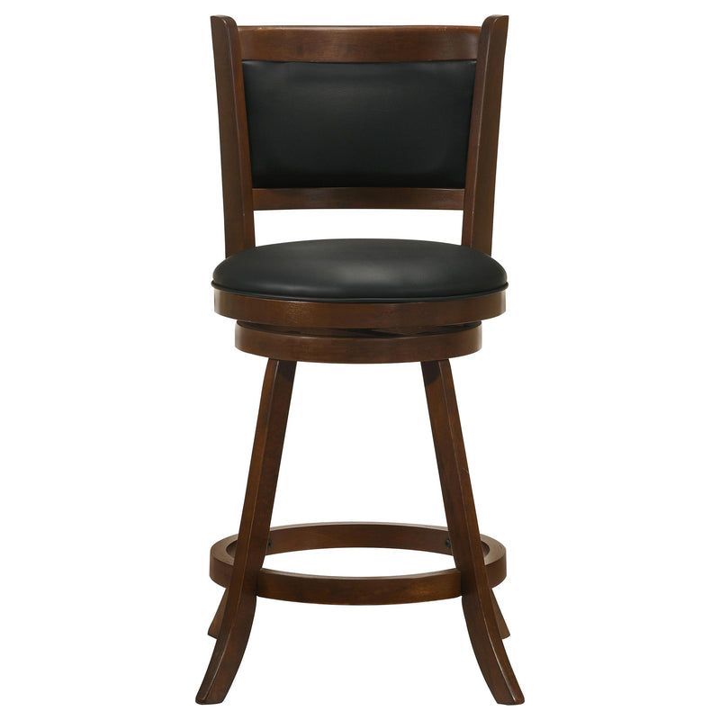  Coaster Furniture Broxton 101919 Upholstered Swivel Counter Chair - Chestnut (Set of 2) IMAGE 3
