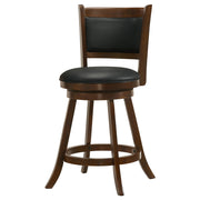  Coaster Furniture Broxton 101919 Upholstered Swivel Counter Chair - Chestnut (Set of 2) IMAGE 4
