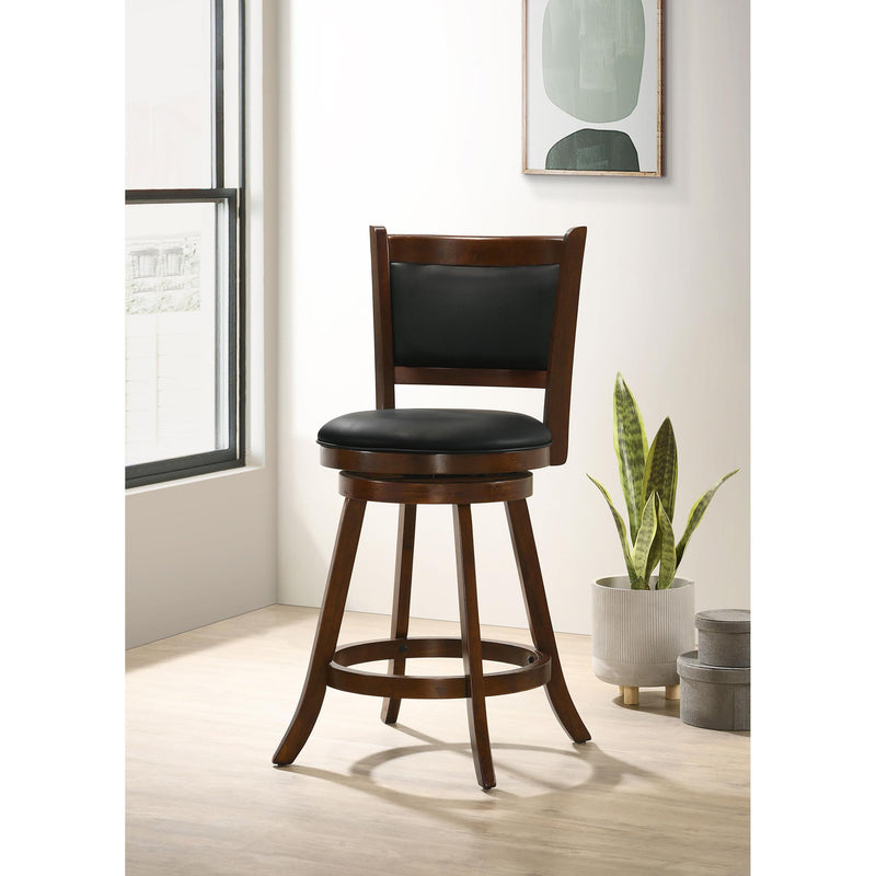  Coaster Furniture Broxton 101919 Upholstered Swivel Counter Chair - Chestnut (Set of 2) IMAGE 9