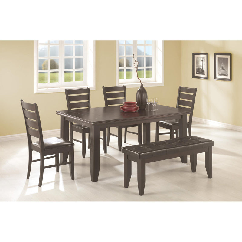 Coaster Furniture Dalila 102723 Leatherette Upholstered Wood Dining Bench - Cappuccino IMAGE 3