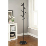  Coaster Furniture Clover 900897 18 Hook Freestanding Metal Coat Rack Hat Hanger - Black IMAGE 2