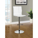  Coaster Furniture Ashbury 122089 Upholstered Adjustable Bar Stool - White (Set of 2) IMAGE 3