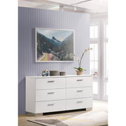Coaster Furniture Felicity 203503 6-Drawer Dresser - White High Gloss IMAGE 9