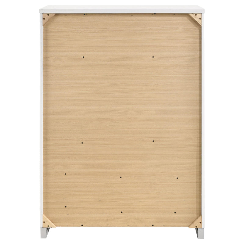Coaster Furniture Felicity 203505 5-Drawer Bedroom Chest - White High Gloss IMAGE 6
