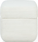 Blossom Wisteria - Upholstered Storage Ottoman - Frosty Corduroy