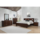 Coaster Furniture Jessica 200719Q Wood Queen LED Storage Bookcase Bed - Cappuccino IMAGE 7