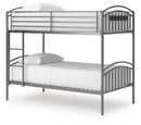 Lanceburg - 3 Pc. - Twin Over Twin Bunk Bed And 2 Mattresses - Gray