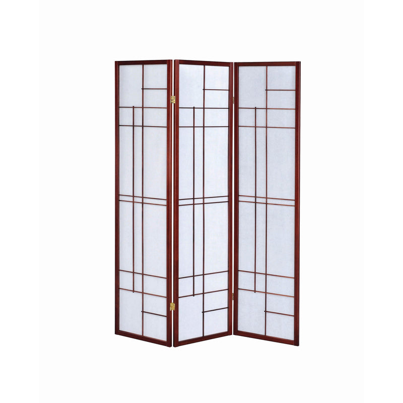 Coaster Furniture Katerina 900110 3-Panel Room Divider Folding Shoji Screen - Cherry IMAGE 2