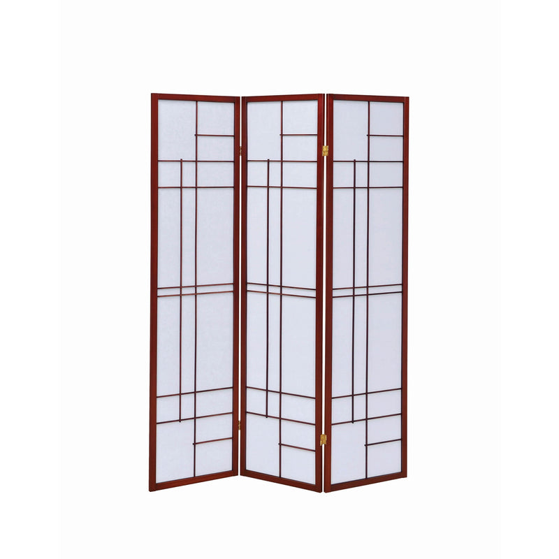  Coaster Furniture Katerina 900110 3-Panel Room Divider Folding Shoji Screen - Cherry IMAGE 3