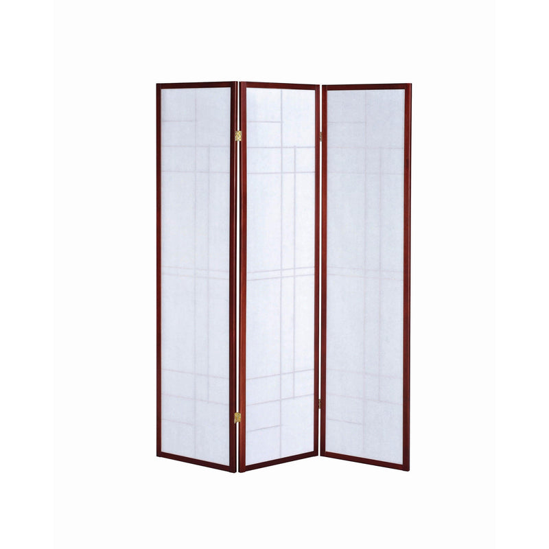  Coaster Furniture Katerina 900110 3-Panel Room Divider Folding Shoji Screen - Cherry IMAGE 4