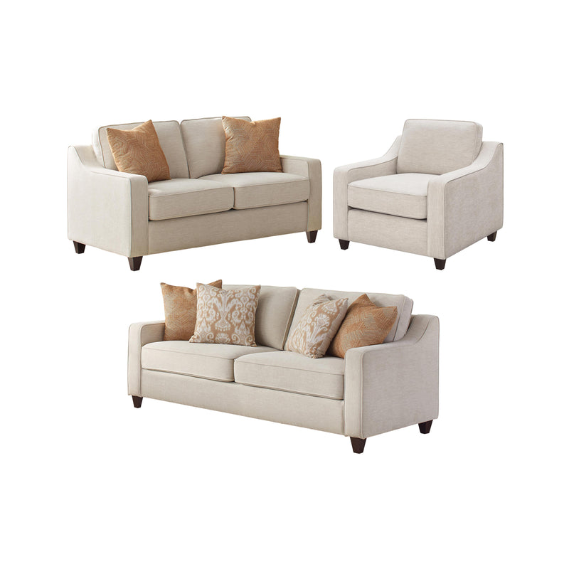  Coaster Furniture Christine 552061-S3 3 pc Living Room Set IMAGE 1
