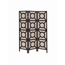  Coaster Furniture Vulcan 900090 3 Panel Room Divider Folding Shoji Screen - Cappuccino IMAGE 2