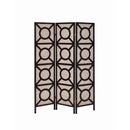  Coaster Furniture Vulcan 900090 3 Panel Room Divider Folding Shoji Screen - Cappuccino IMAGE 3