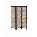  Coaster Furniture Vulcan 900090 3 Panel Room Divider Folding Shoji Screen - Cappuccino IMAGE 4