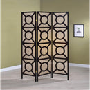  Coaster Furniture Vulcan 900090 3 Panel Room Divider Folding Shoji Screen - Cappuccino IMAGE 5