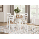  Signature Design by Ashley Gesthaven D398D4 3 pc Dining Set IMAGE 1