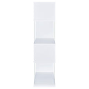 Coaster Furniture Emelle 800300 63-inch 4-shelf Glass Panel Bookshelf - White IMAGE 3