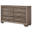  Coaster Furniture Kauffman 204193 6-Drawer Dresser - Washed Taupe IMAGE 3