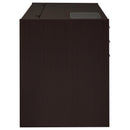  Coaster Furniture Halston 800702 47-inch 2-Drawer Office Desk with Cabinet - Cappuccino IMAGE 5