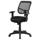  Coaster Furniture Rollo 800019 Upholstered Adjustable Ergonomic Office Chair - Black IMAGE 4