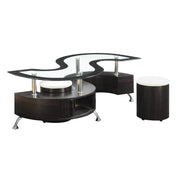  Coaster Furniture Buckley 720218 3-piece Coffee Table and Stools Set - Cappuccino IMAGE 2