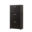  Coaster Furniture Vivian 900604 3-Drawer Engineered Wood Shoe Cabinet - Black IMAGE 1