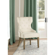  Coaster Furniture Baney 104507 Tufted Upholstered Dining Chair - Beige and Rustic Grey IMAGE 9