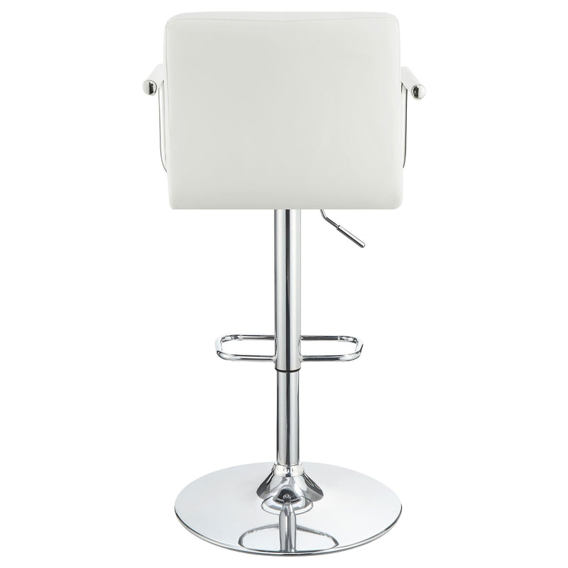  Coaster Furniture Palomar 121097 Adjustable Height Bar Stool - White and Chrome IMAGE 5