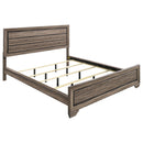  Coaster Furniture Kauffman 204191KW Wood California King Panel Bed - Washed Taupe IMAGE 1