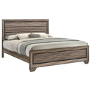  Coaster Furniture Kauffman 204191KW Wood California King Panel Bed - Washed Taupe IMAGE 2