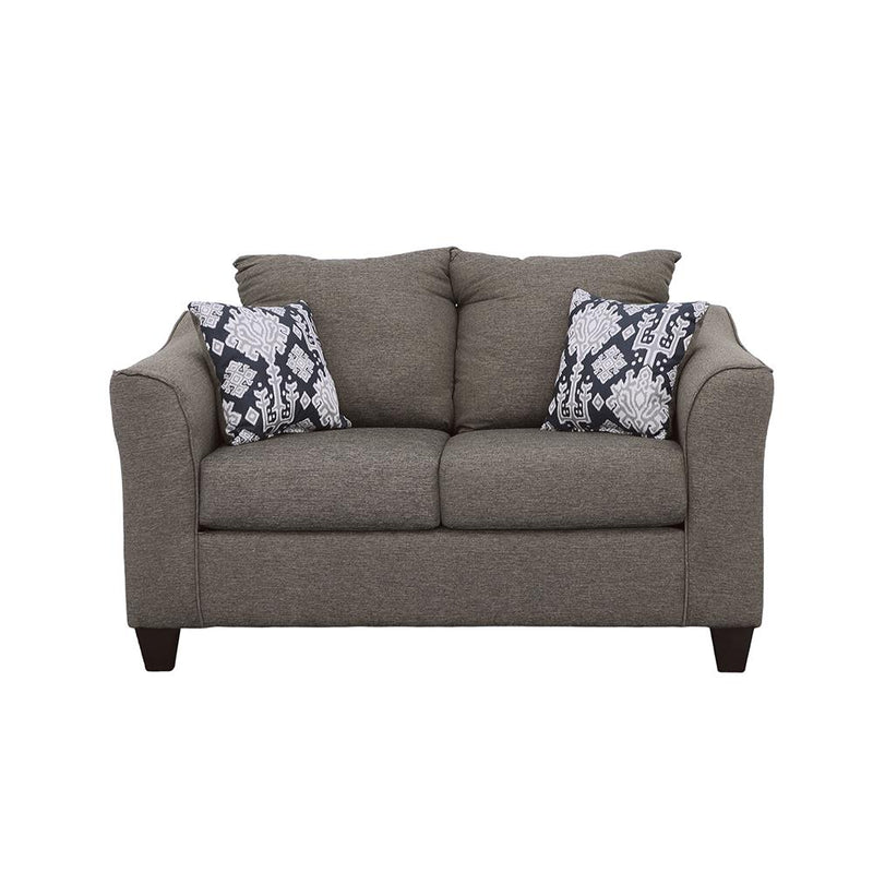  Coaster Furniture Salizar 506022 Upholstered Flared Arm Loveseat - Charcoal Grey IMAGE 2