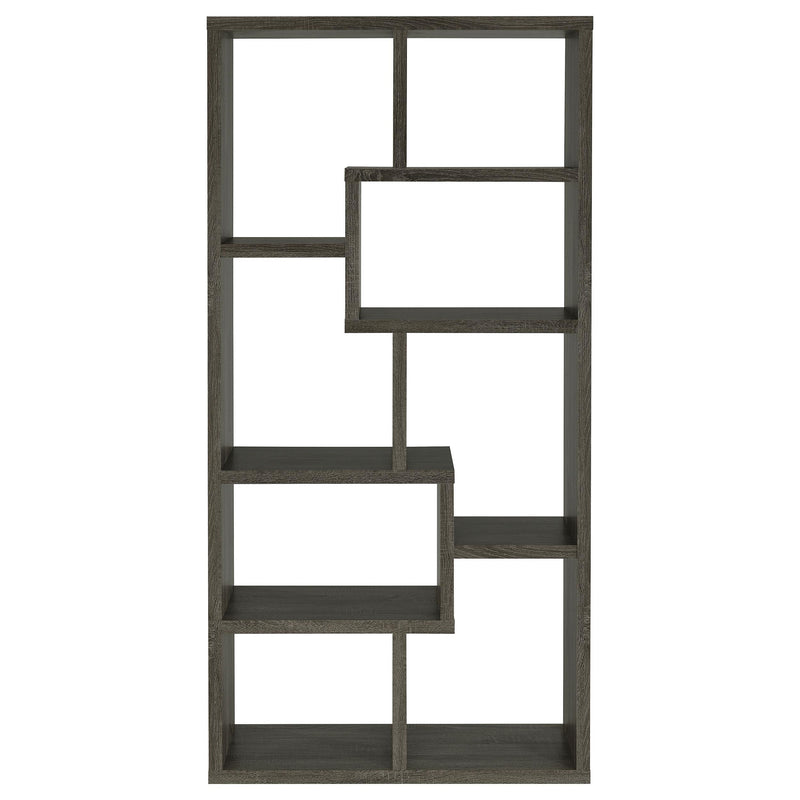 Coaster Furniture Theo 800510 71-inch 7-shelf Bookshelf - Weathered Grey IMAGE 2