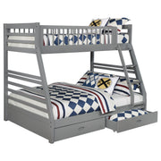  Coaster Furniture Ashton 460182 2-Drawer Wood Twin Over Full Bunk Bed - Grey IMAGE 2