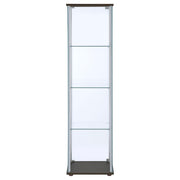 Coaster Furniture Bellatrix 950172 4-shelf Clear Glass Curio Cabinet - Cappuccino IMAGE 6
