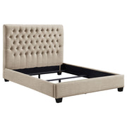  Coaster Furniture Chloe 300007Q Upholstered Queen Panel Bed - Oatmeal IMAGE 1