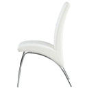  Coaster Furniture Bishop 121572 Upholstered Dining Side Chair - White (Set of 2) IMAGE 4