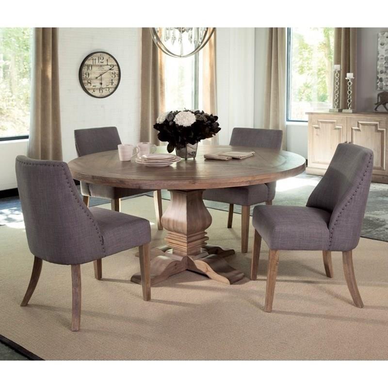  Coaster Furniture Florence 180200 Round 60-inch Wood Dining Table - Rustic Honey IMAGE 5