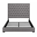  Coaster Furniture Camille 300621KW Upholstered California King Panel Bed - Grey IMAGE 2