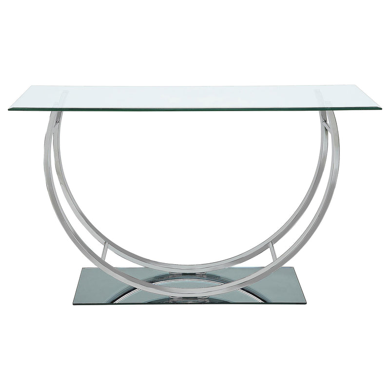  Coaster Furniture Danville 704989 U-shaped Glass Top Entryway Console Table - Chrome IMAGE 2