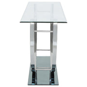  Coaster Furniture Danville 704989 U-shaped Glass Top Entryway Console Table - Chrome IMAGE 4