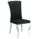  Coaster Furniture Betty 105072 Velvet Upholstered Dining Side Chair - Black (Set of 4) IMAGE 1